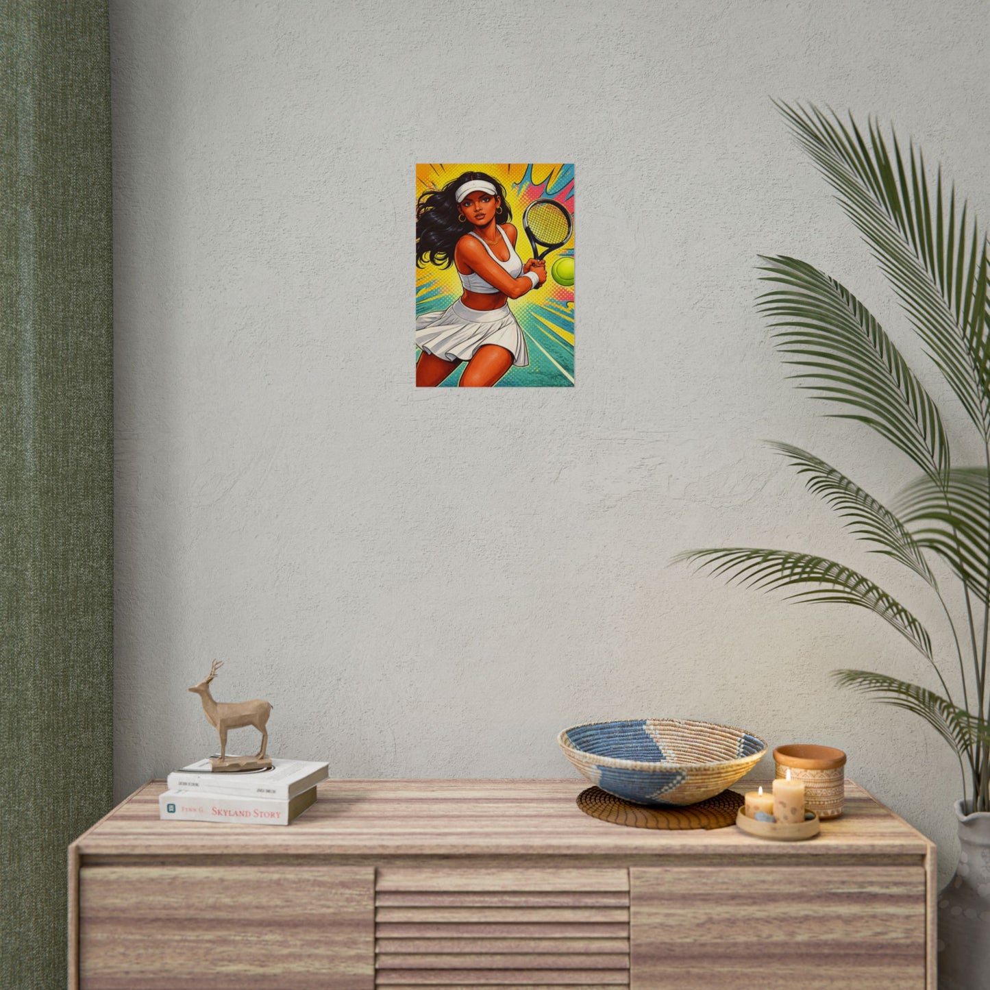 GAME ON - Female Tennis Art Print (Matte Poster)