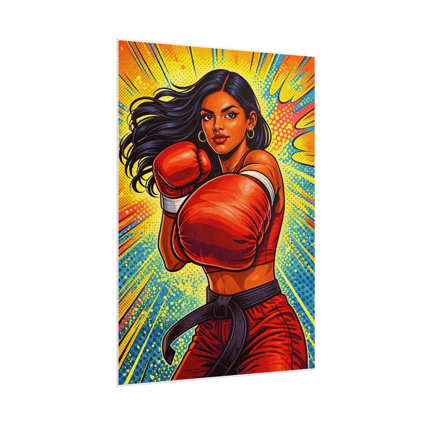 UNSTOPPABLE - Female Boxer Art Print (Matte Poster)